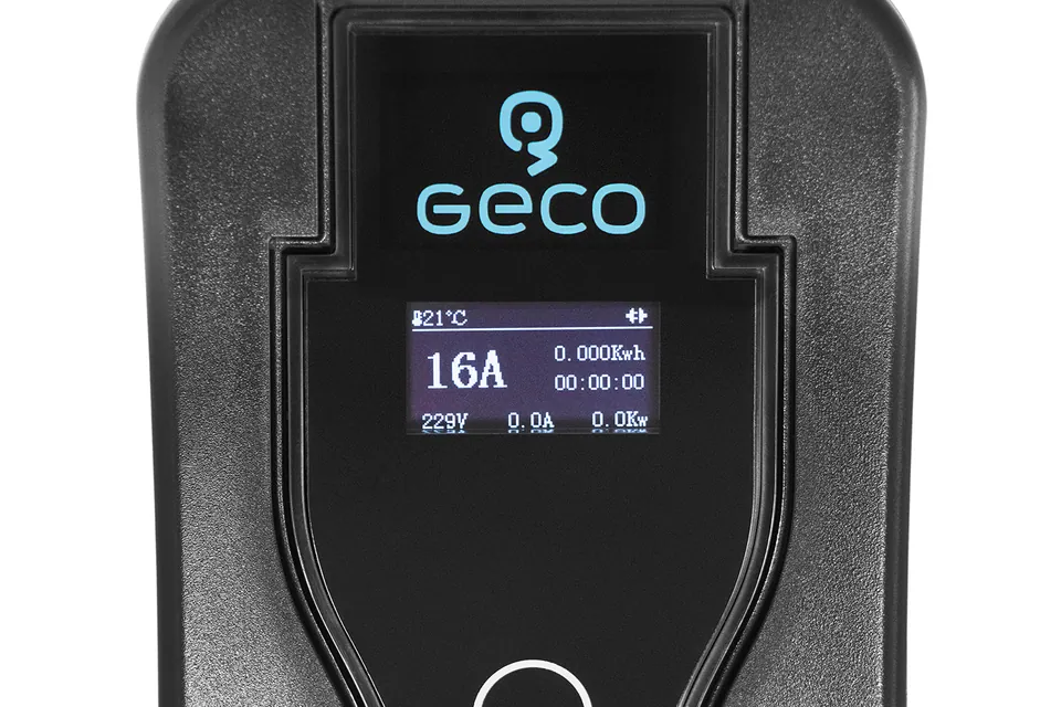 Geco EV Ladegerät 1Ph 230V 16A Typ 2 auf Schuko mit LED Display pilt 4