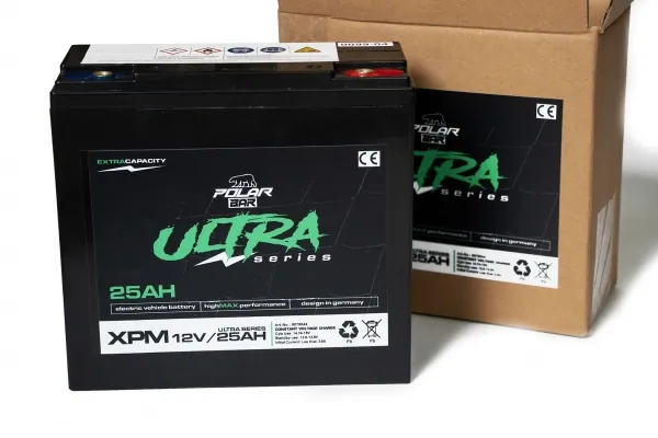 Polar Bär AGM Batterie Ultra Serie XPM 12V 25Ah wartungsfrei Powerbatterie pilt 2