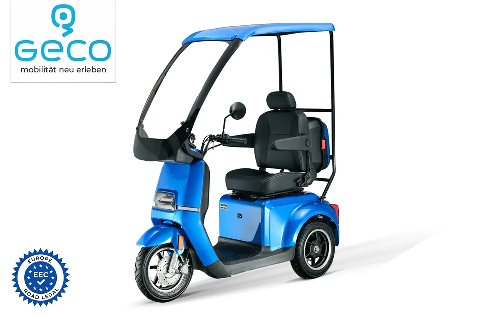 Geco Senio U1 Elektro Seniorenmobil mit Magnetbremse + Überdachung 6-25km/h